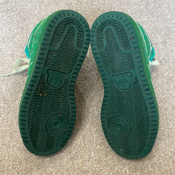 Adidas X Disney Pixar Toy Story Rex Green Dinosaur High Top Sneakers Size 1 - Picture 6 of 8